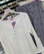بلوز و شلوار سایز بزرگ نخ پنبه سکسن کد40826