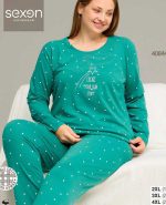 بلوز و شلوار سایز بزرگ نخ پنبه سکسن کد40844