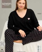 بلوز و شلوار سایز بزرگ نخ پنبه سکسن کد40864