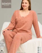 بلوز و شلوار سایز بزرگ نخ پنبه سکسن کد 40859