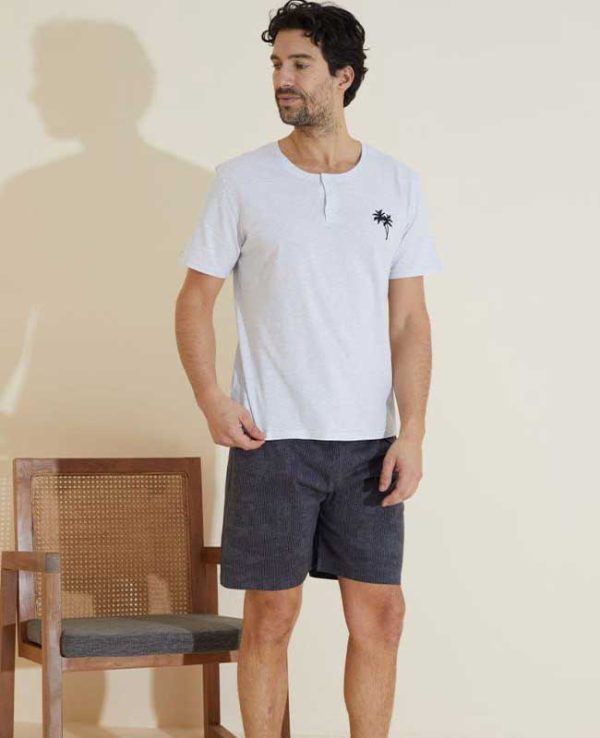 تیشرت و شلوارک مردانه برند سیاه اینجه کد 09649