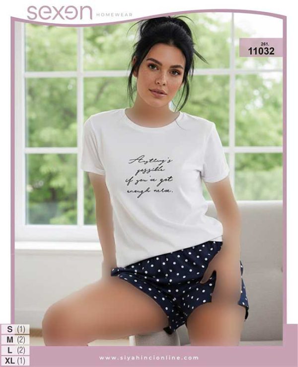 تیشرت و شورتک سایز نرمال sexen کد 11032
