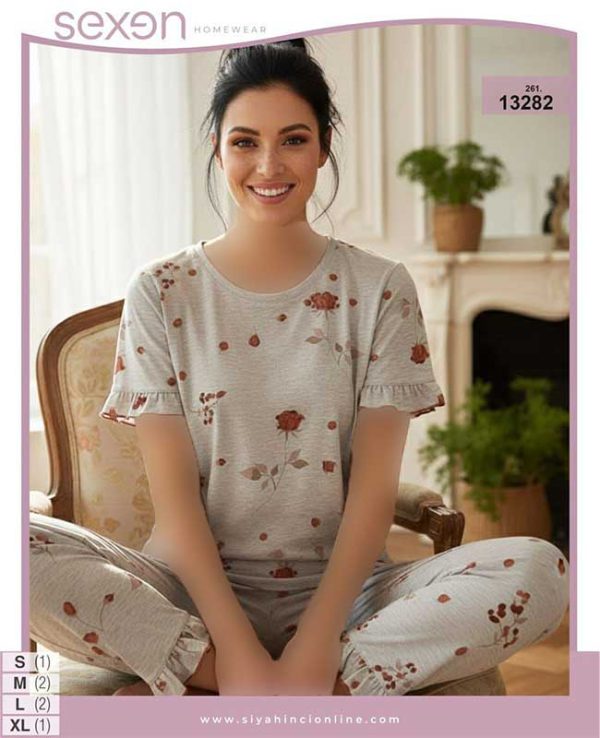 تیشرت و شلوار سایز نرمال sexen کد 13282