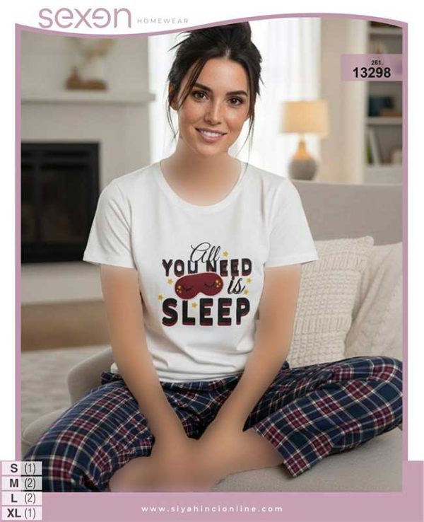 تیشرت و شلوار سایز نرمال sexen کد 13298