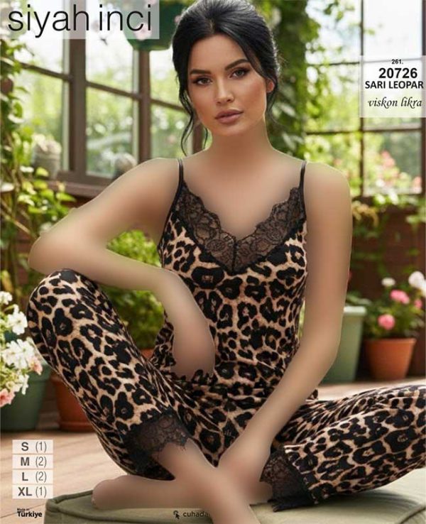 تاپ و شلوار سایز نرمال siyah inci کد 20726-1