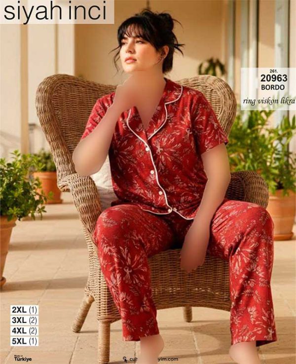 تیشرت و شلوار جلو دکمه siyah inci کد 20963