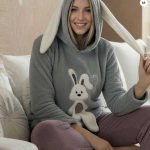 بلوز و شلوار راحتی سیاه اینجه کد 21057