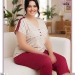 تیشرت شلوارک بیگ سایز sexen کد 12806