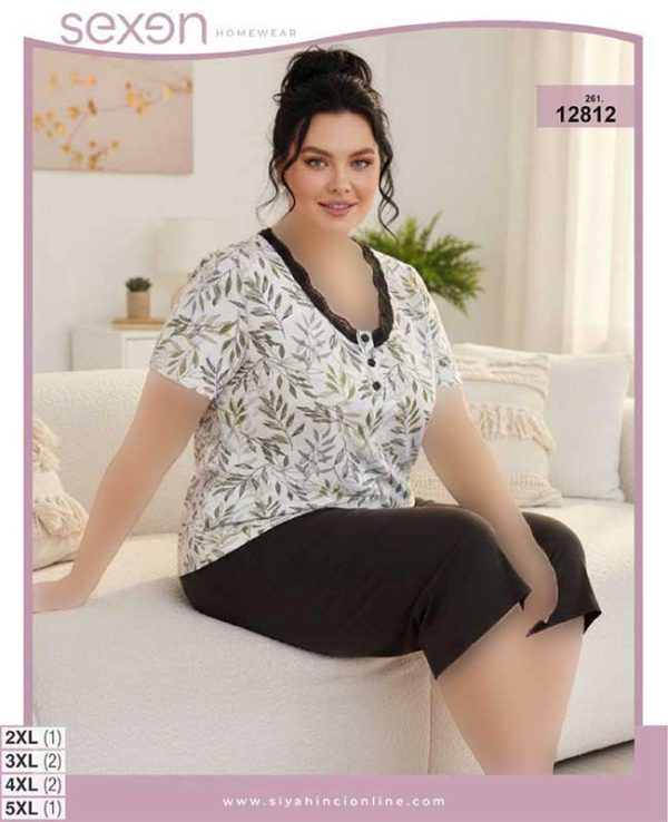 تیشرت شلوارک بیگ سایز sexen کد 12812