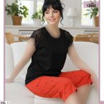 تیشرت شلوارک بیگ سایز sexen کد 12842