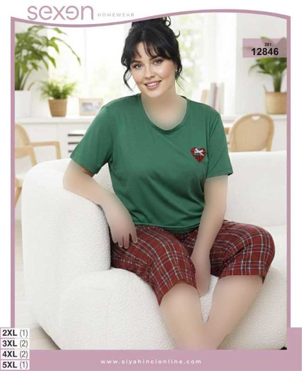 تیشرت شلوارک بیگ سایز sexen کد 12846