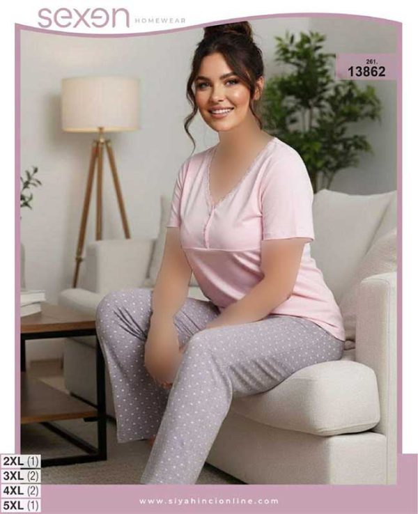 تیشرت شلوار بیگ سایز sexen کد 13862