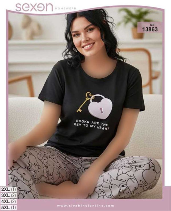 تیشرت شلوار بیگ سایز sexen کد 13863