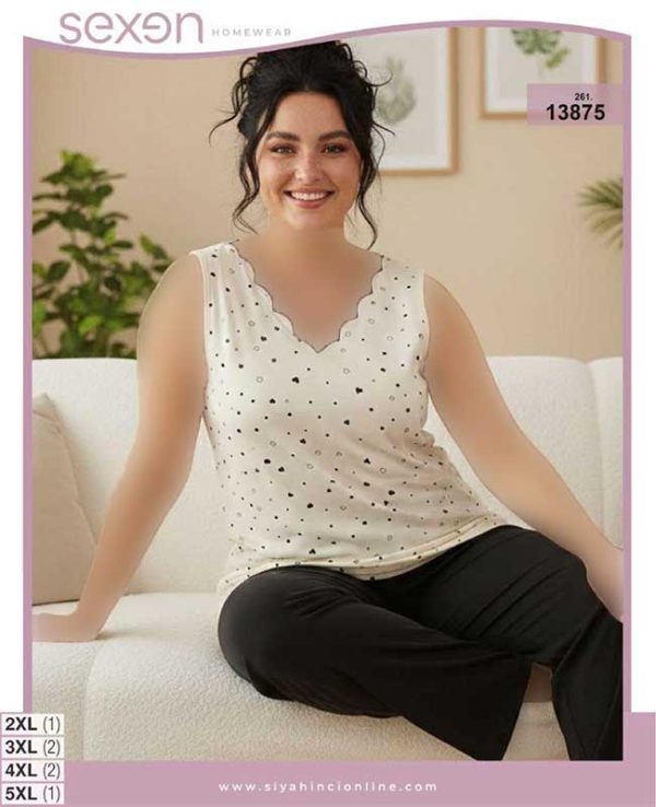 تاپ شلوار بیگ سایز sexen کد 13875