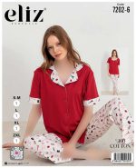 تیشرت و شلوار جلو دکمه ای eliz کد 6-7202