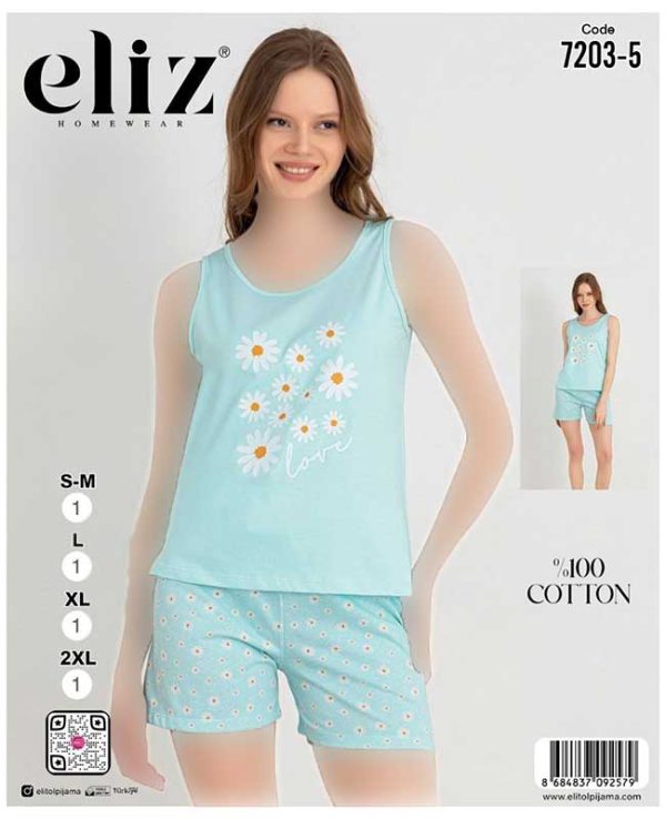 تاپ و شورتک سایز نرمال زنانه eliz کد 5-7203