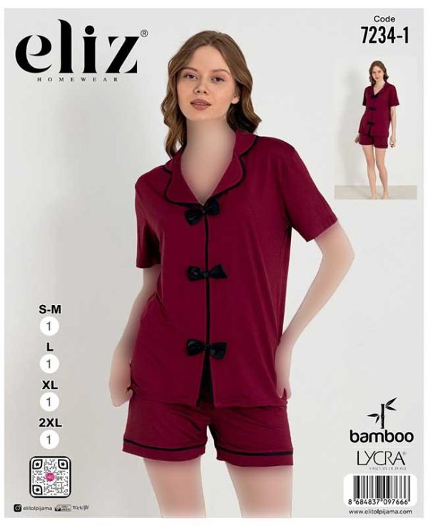 تیشرت شورتک سایز نرمال زنانه eliz کد 4-7234