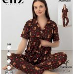 تیشرت شلوار جلو دکمه ای زنانه eliz کد 12-7235
