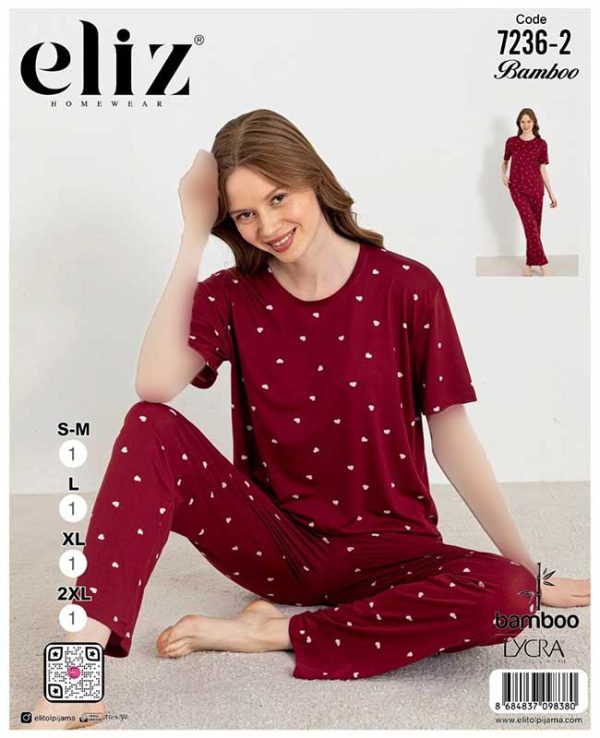 تیشرت شلوار سایز نرمال زنانه eliz کد 2-7236