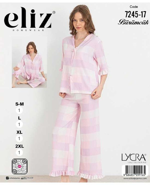 تیشرت شلوار سایز نرمال زنانه eliz کد 17-7245