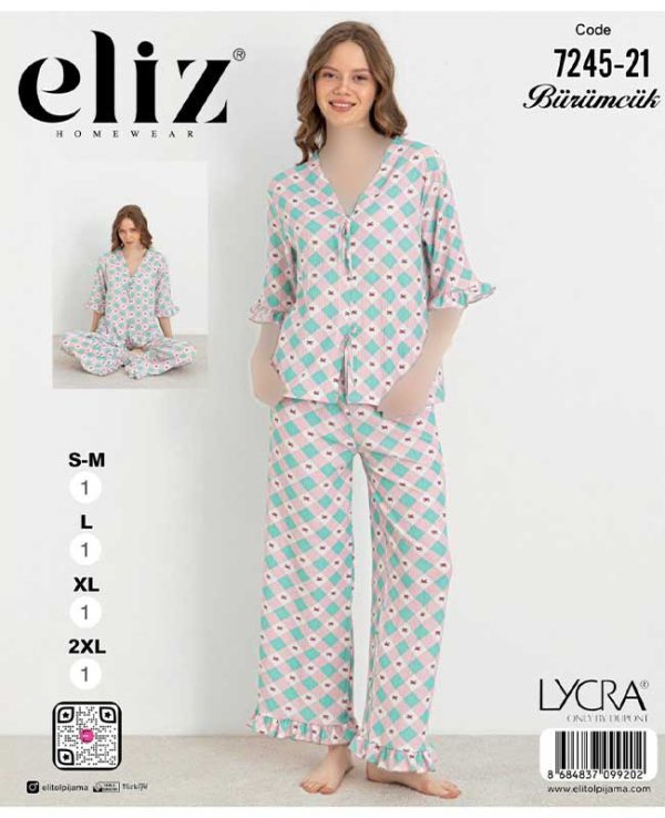 تیشرت شلوار سایز نرمال زنانه eliz کد 21-7245