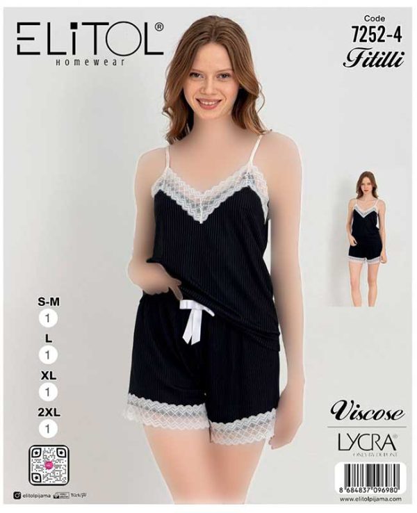 تاپ شورتک سایز نرمال زنانه Elitol کد 4-7252