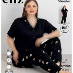 بلوز شلوارجلو دکمه ای زنانه Eliz کد 7286-B-5