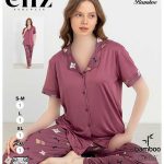 تیشرت شلوار جلو دکمه ای زنانه eliz کد 7-7286