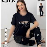 تیشرت شلوار سایز نرمال زنانه eliz کد 5-7288