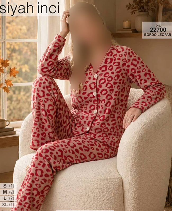 ست پیژامه سایز نرمال زنانه siyah inci کد 22700 ست پیژامه سایز نرمال زنانه siyah inci کد 22700