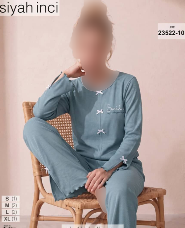بلوز و شلوار سایز نرمال siyah inci کد 10-23522
