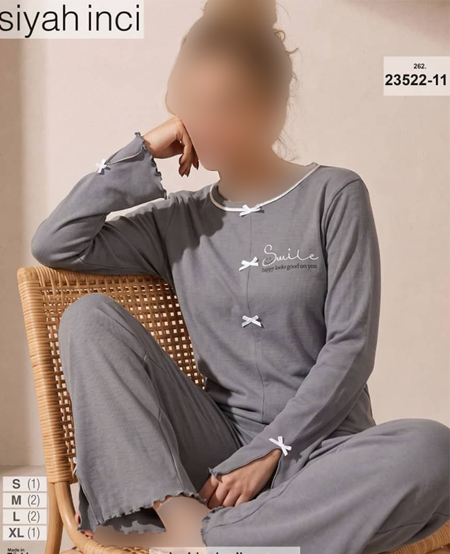 بلوز و شلوار سایز نرمال siyah inci کد 11-23522 بلوز و شلوار سایز نرمال siyah inci کد 11-23522