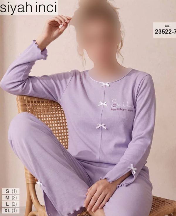 بلوز و شلوار سایز نرمال siyah inci کد 7-23522