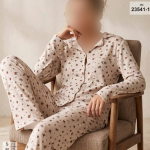 بلوز و شلوار جلو دکمه ای siyah inci کد 1-23541