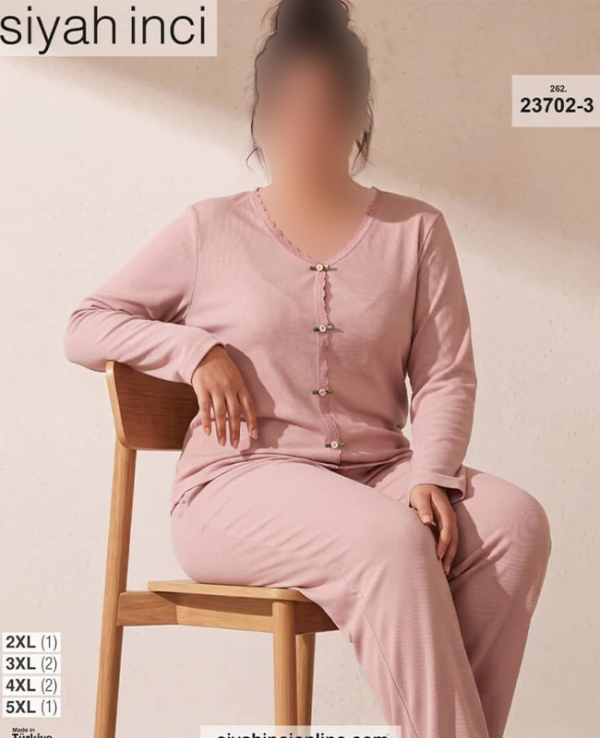 بلوز و شلوار بیگ سایز siyah inci کد 3-23702