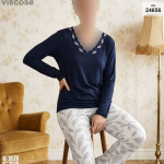 بلوز و شلوار سایز نرمال siyah inci کد 24656