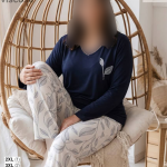 بلوز و شلوار بیگ سایز siyah inci کد 24830