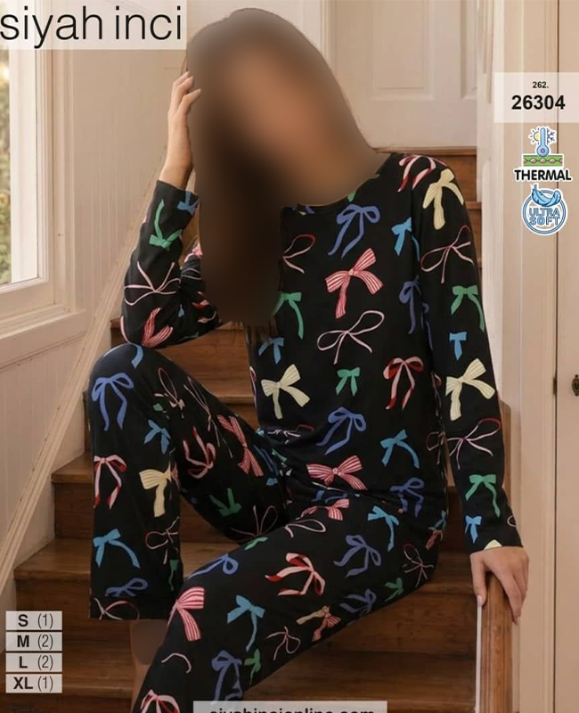 بلوز و شلوار سایز نرمال siyah inci کد 26304