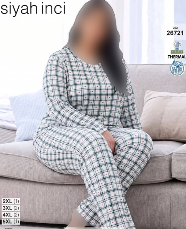 بلوز و شلوار بیگ سایز siyah inci کد 26721
