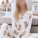 ست پیژامه سایز نرمال siyah inci کد 26814-a