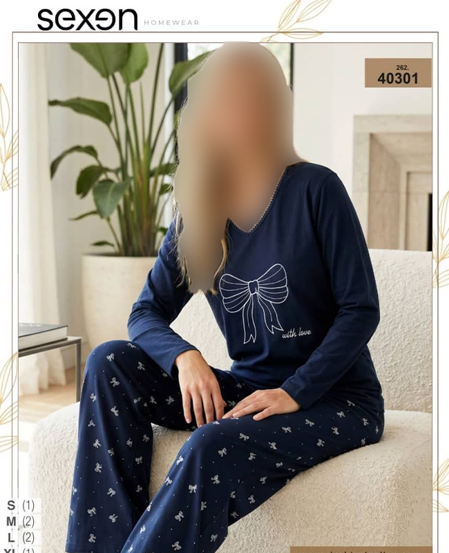 بلوز و شلوار سایز نرمال زنانه sexen کد 40301