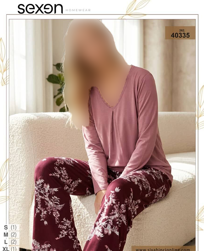 بلوز و شلوار سایز نرمال زنانه sexen کد 40335