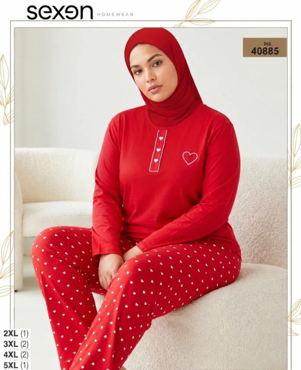 بلوز و شلوار بیگ سایز زنانه sexen کد 40885