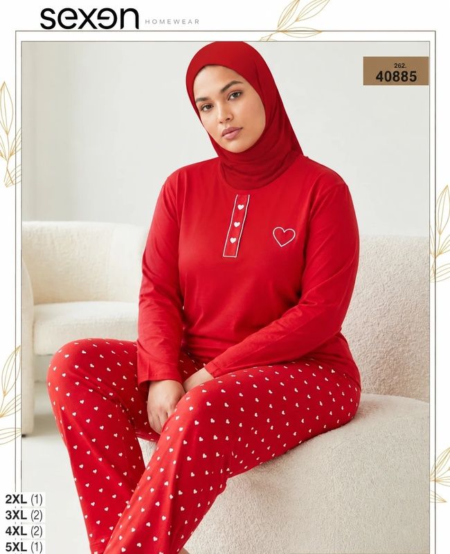 بلوز و شلوار بیگ سایز زنانه sexen کد 40885