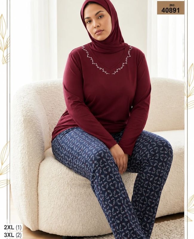 بلوز و شلوار بیگ سایز زنانه sexen کد 40891