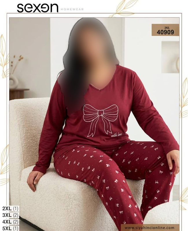 بلوز و شلوار بیگ سایز زنانه sexen کد 40909
