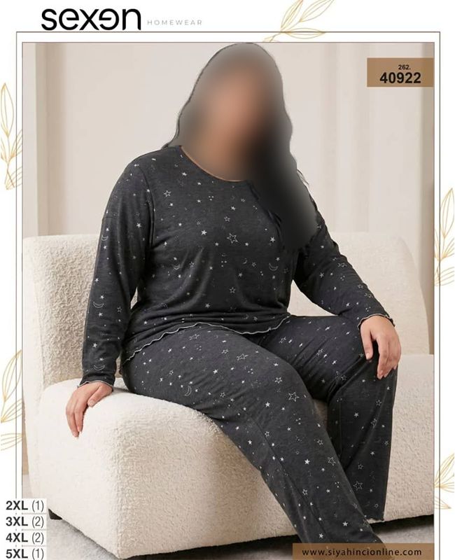 بلوز و شلوار بیگ سایز زنانه sexen کد 40922