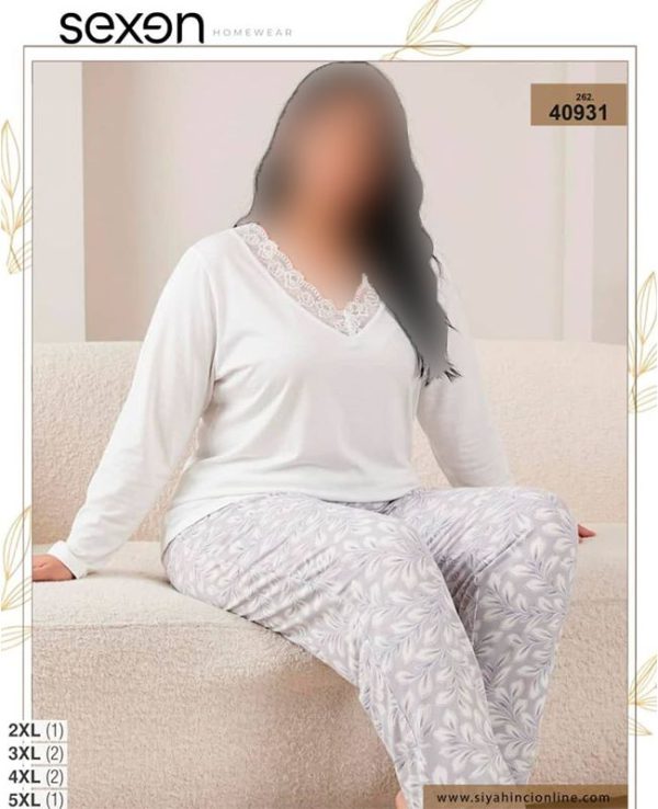 بلوز و شلوار بیگ سایز زنانه sexen کد 40931