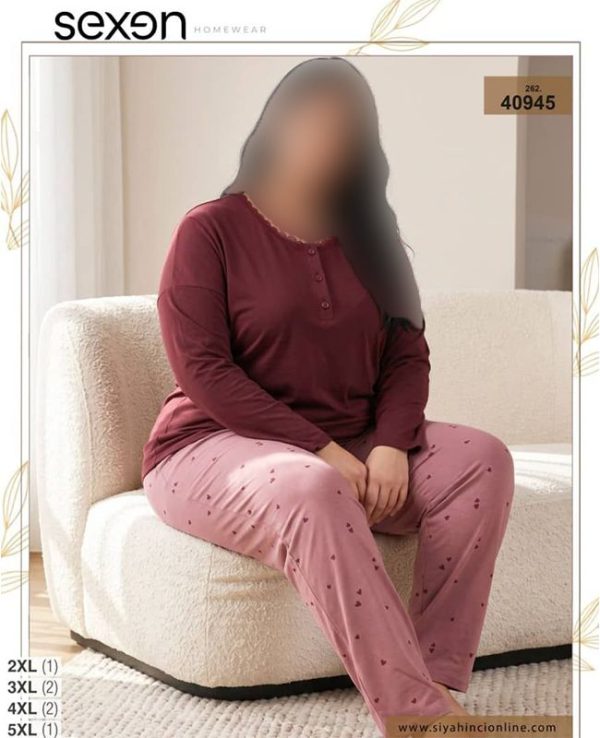 بلوز و شلوار بیگ سایز زنانه sexen کد 40945