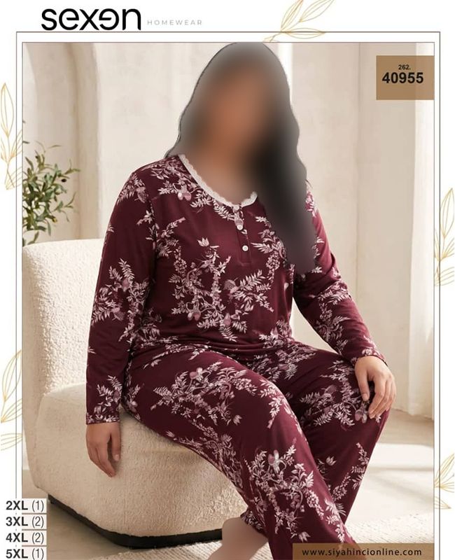 بلوز و شلوار بیگ سایز زنانه sexen کد 40955